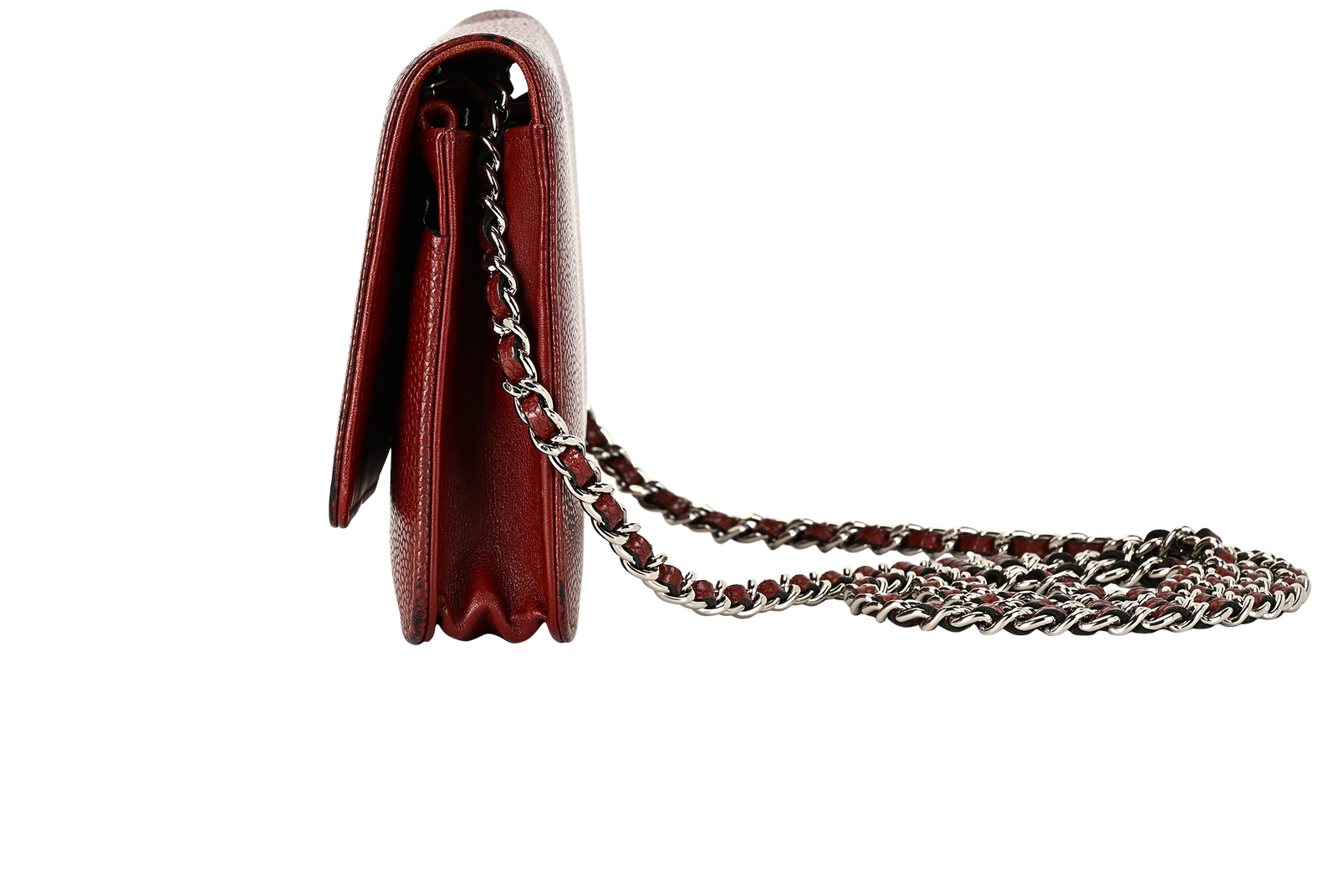 Timless CC WOC, &pound;1,500, Handbags, Burgundy, Caviar Leather, Bottom view